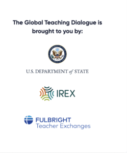 A group of logos for fulbright, us department of state and irex.